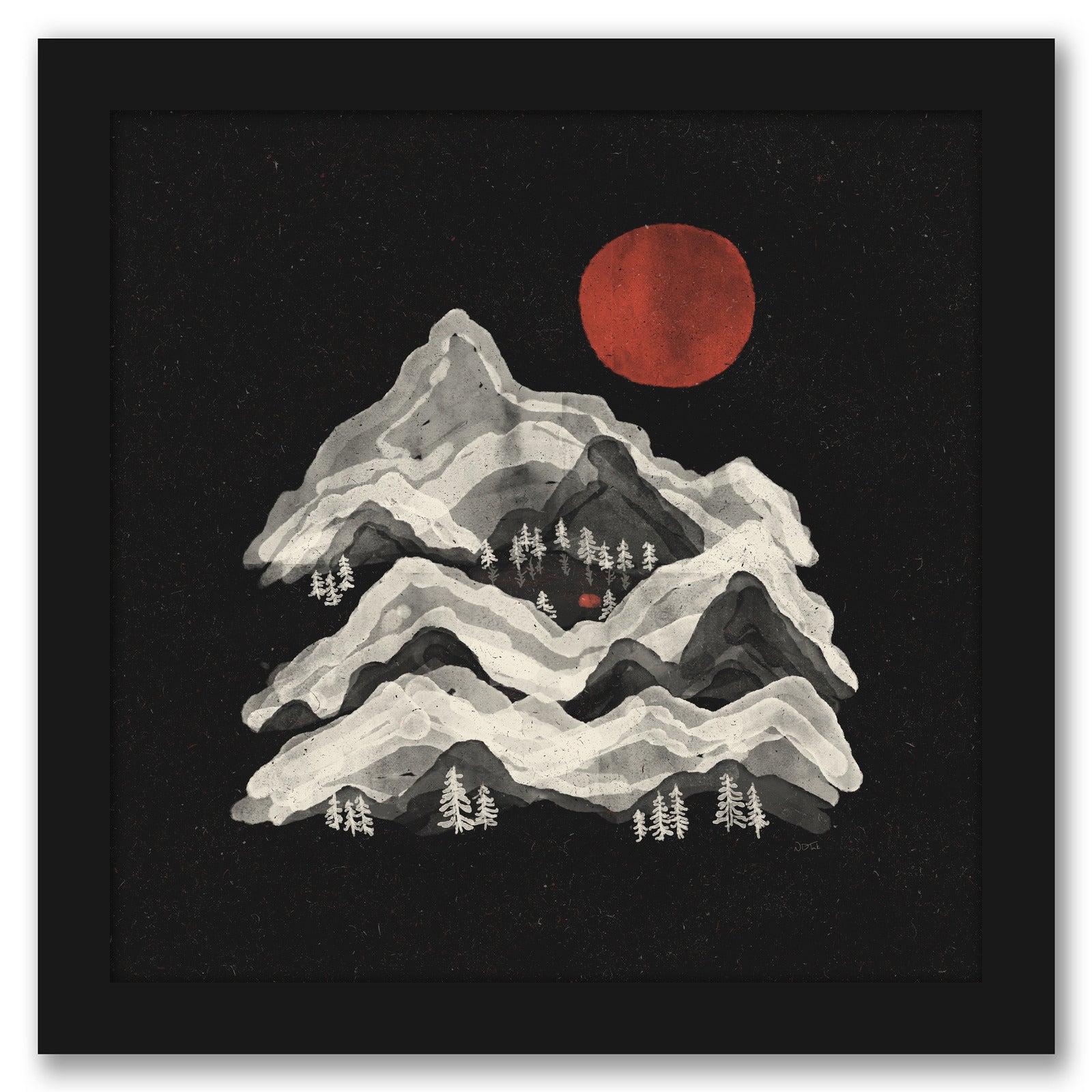Moon Lake by NDTank - Framed Print