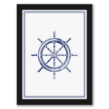 Ship Wheel By Nuada - Framed Print