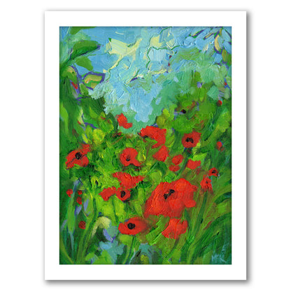 Twenty One Poppies By Mary Kemp - Framed Print
