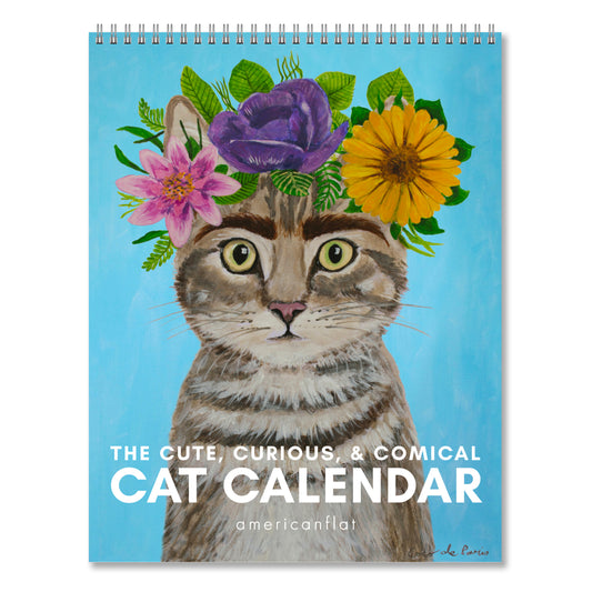 Curious Cats Art Prints Design by Coco de Paris - 2023 Wall Calendar