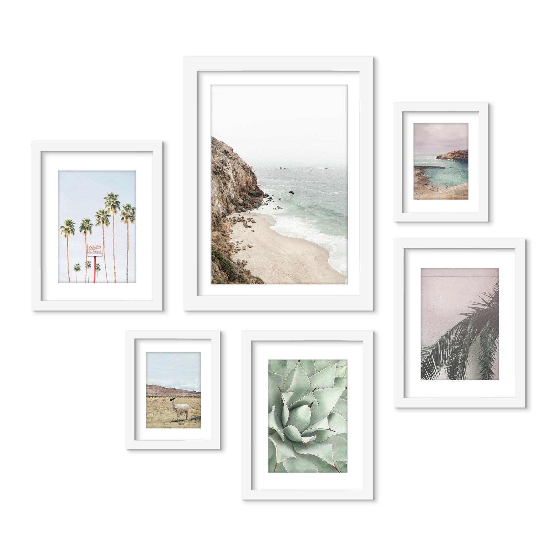 California Coast - 6 Piece Framed Gallery Wall Set - Americanflat