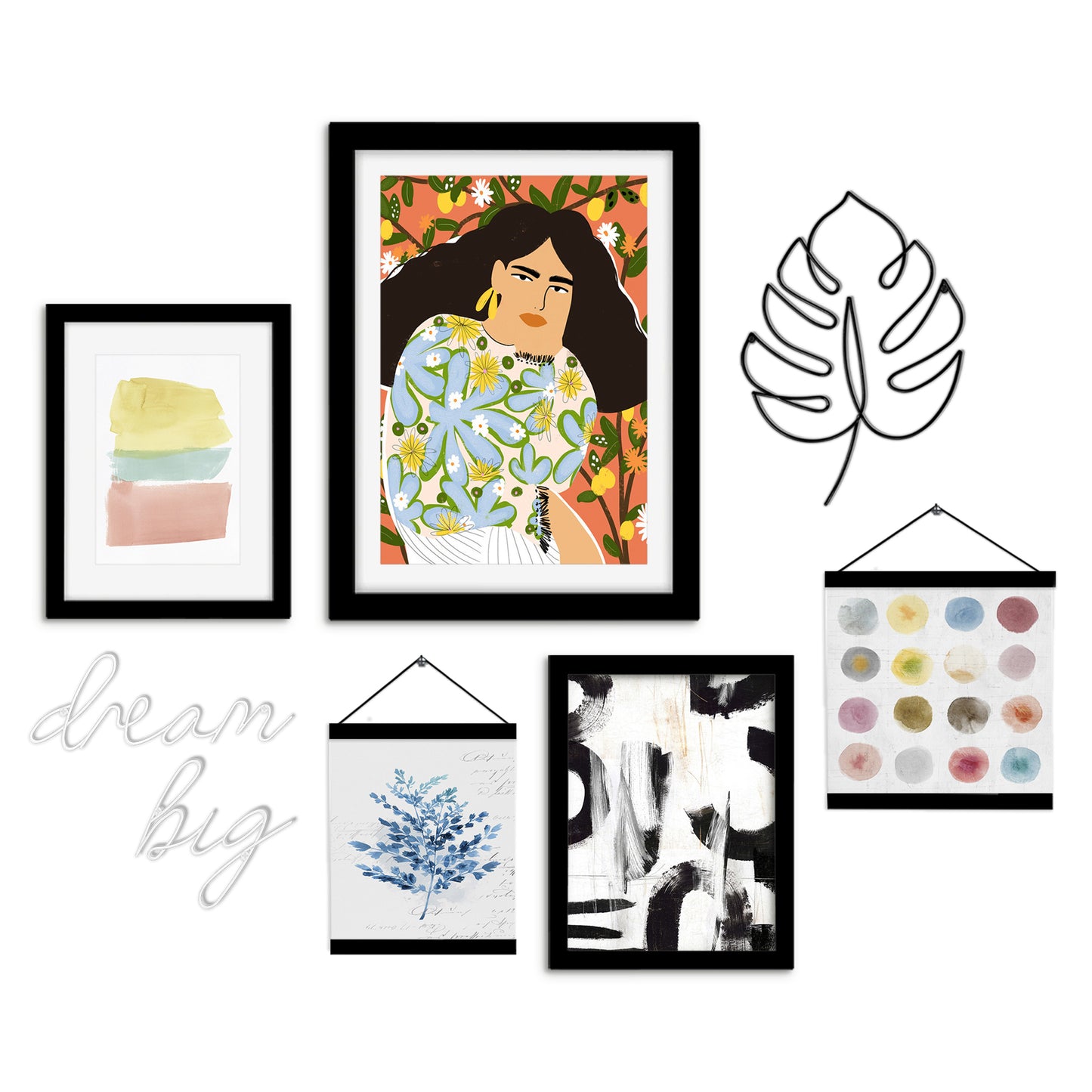 Dreamy Pastel - Framed Multimedia Gallery Art Set