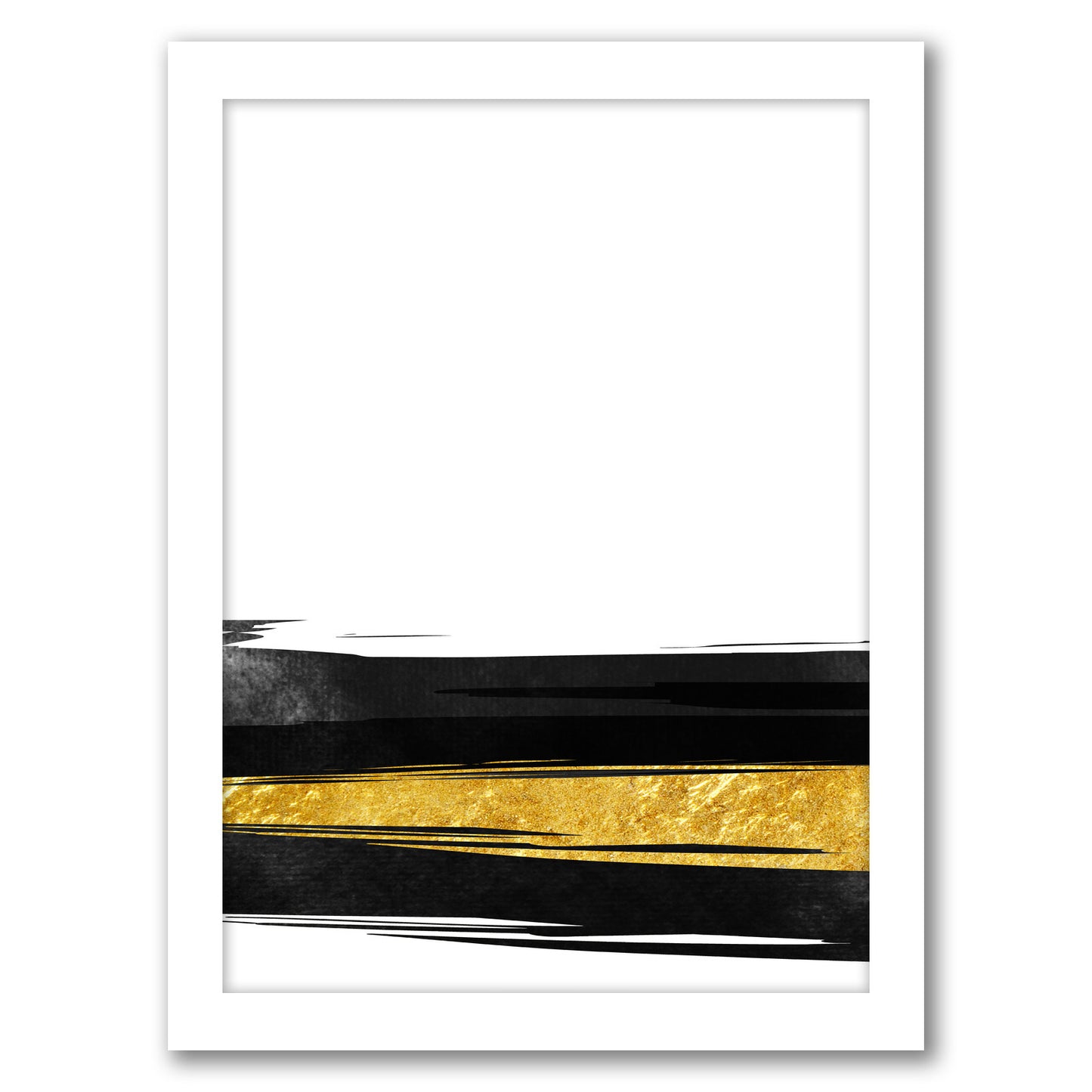 Golden Stripes by Emanuela Carratoni - Framed Print