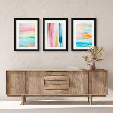 Abstract Watercolors by Hope Bainbridge - 3 Piece Gallery Framed Print Art Set - Americanflat
