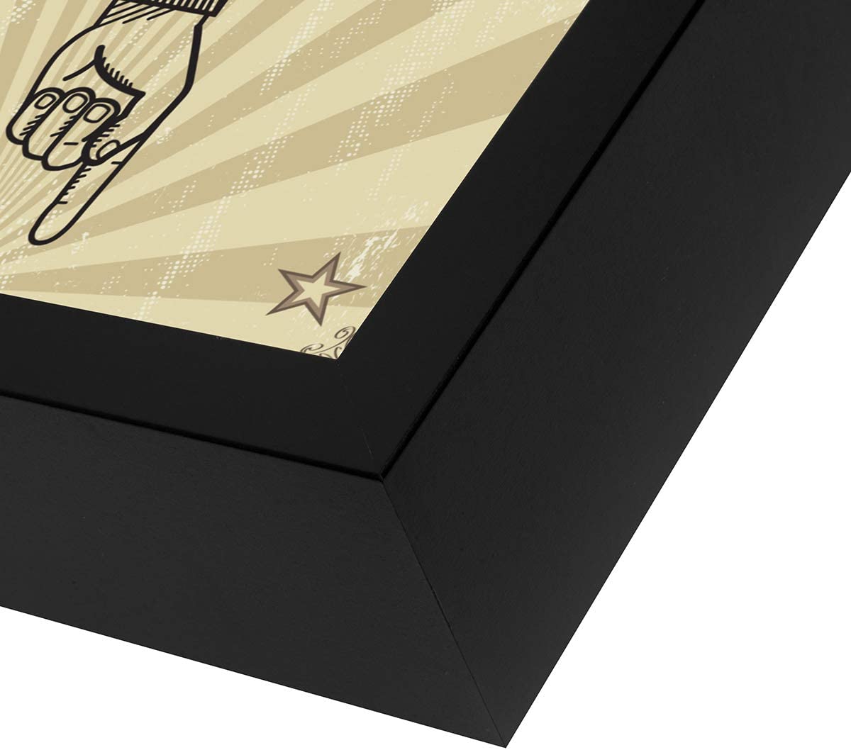 Drop Your Tickets Here Shadow Box Frame in Black with Polished Glass for Wall and Tabletop - 7" x 9" - Picture Frame - Americanflat