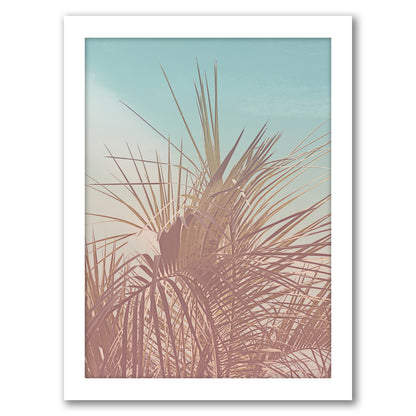 Tropical Palm By The Gingham Owl - White Framed Print