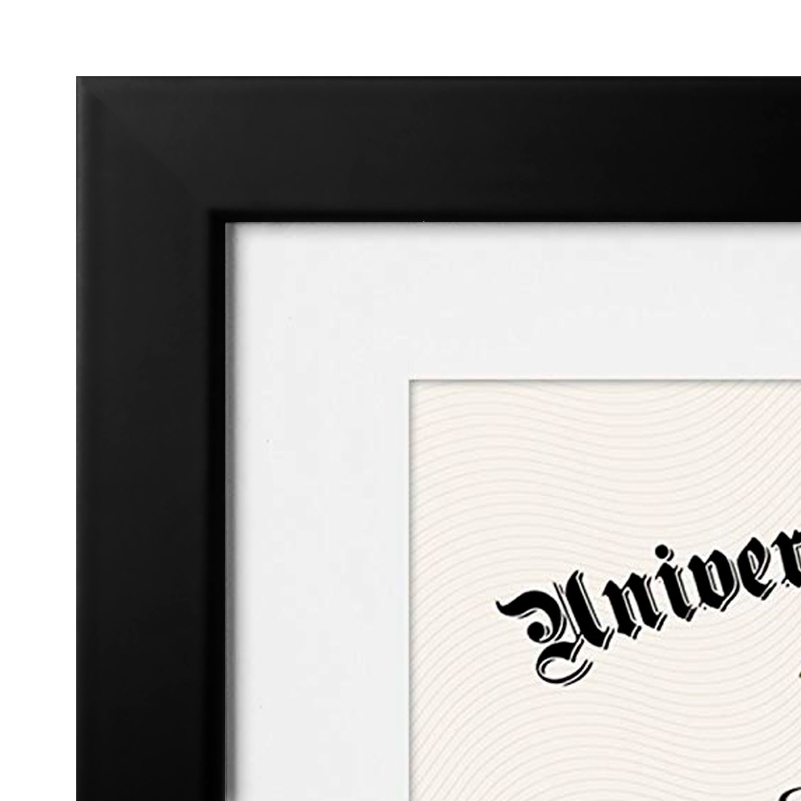 Black Diploma Frame | Displays 8.5x11 Diplomas with Mat or 11x14 Inch Without Mat. Shatter-Resistant Glass. - Picture Frame - Americanflat