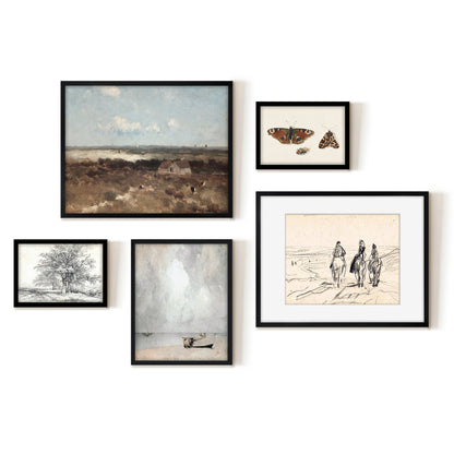 5 Piece Vintage Gallery Wall Art Set - Captured Whimsy Art by Wall + Wonder