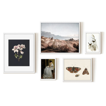 5 Piece Vintage Gallery Wall Art Set - Idyllic Reflections Art by Wall + Wonder