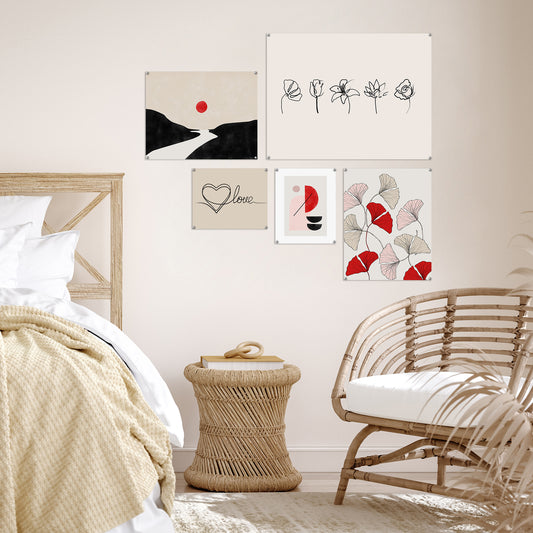 Americanflat Boho Modern Nature by The Print Republic - 5 Piece Set