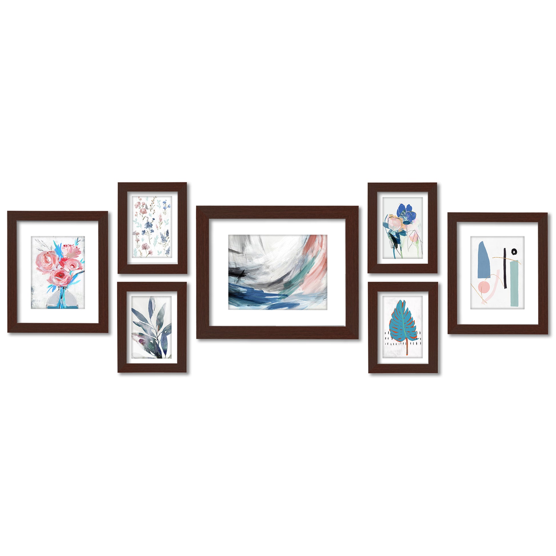 Dream Florals by PI Creative - 7 Piece Framed Gallery Wall Art Set - Americanflat