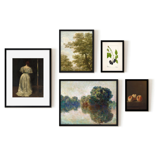 5 Piece Vintage Gallery Wall Art Set - Nature's Brushstrokes Art by Wall + Wonder