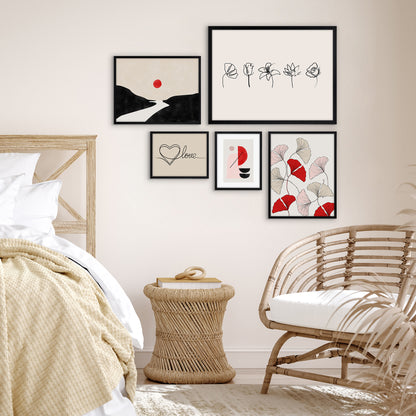 Americanflat Boho Modern Nature by The Print Republic - 5 Piece Set