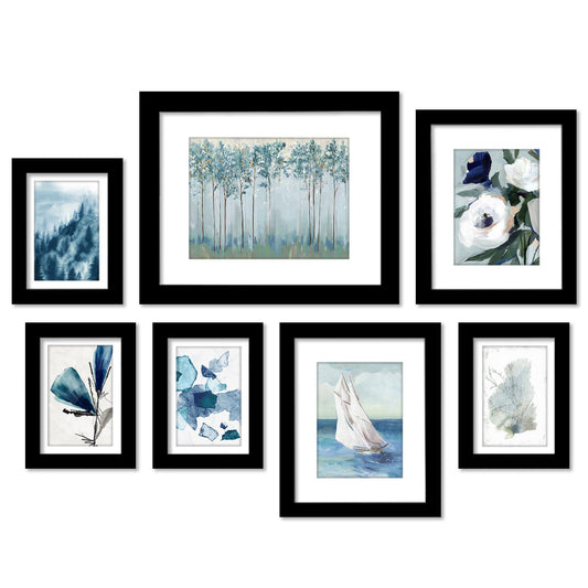 Sightseeing Sailboat by PI Creative - 7 Piece Framed Gallery Wall Art Set - Americanflat
