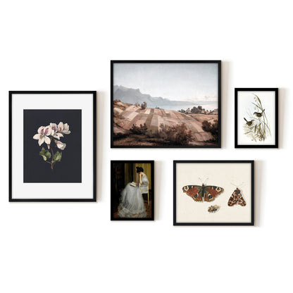 5 Piece Vintage Gallery Wall Art Set - Idyllic Reflections Art by Wall + Wonder