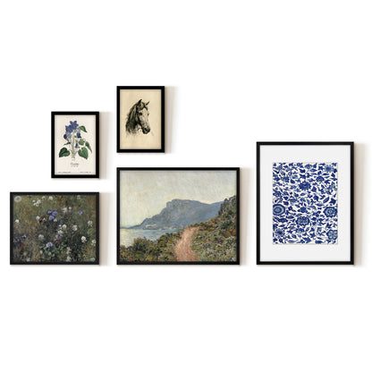 5 Piece Vintage Gallery Wall Art Set - Enchanted Trails Art by Wall + Wonder