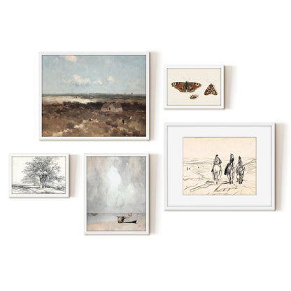 5 Piece Vintage Gallery Wall Art Set - Captured Whimsy Art by Wall + Wonder