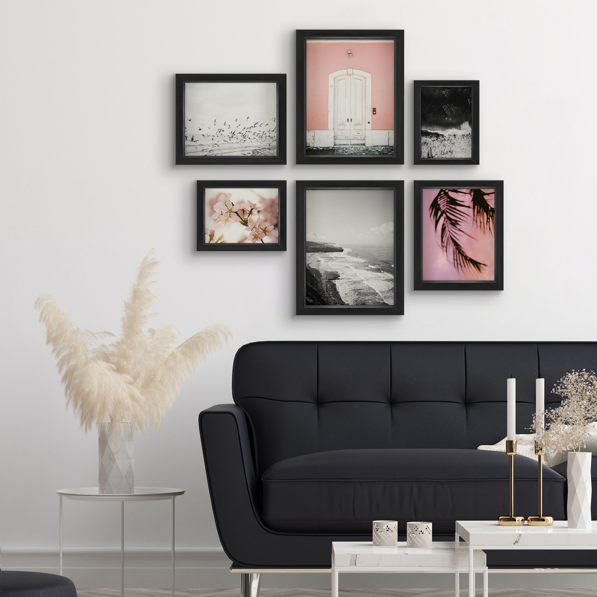 Black and White Travel Gallery Wall and Other Gallery Wall Ideas