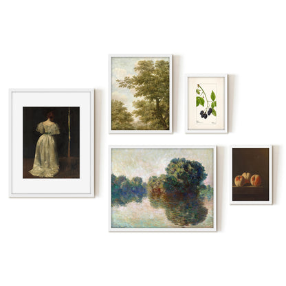 5 Piece Vintage Gallery Wall Art Set - Nature's Brushstrokes Art by Wall + Wonder