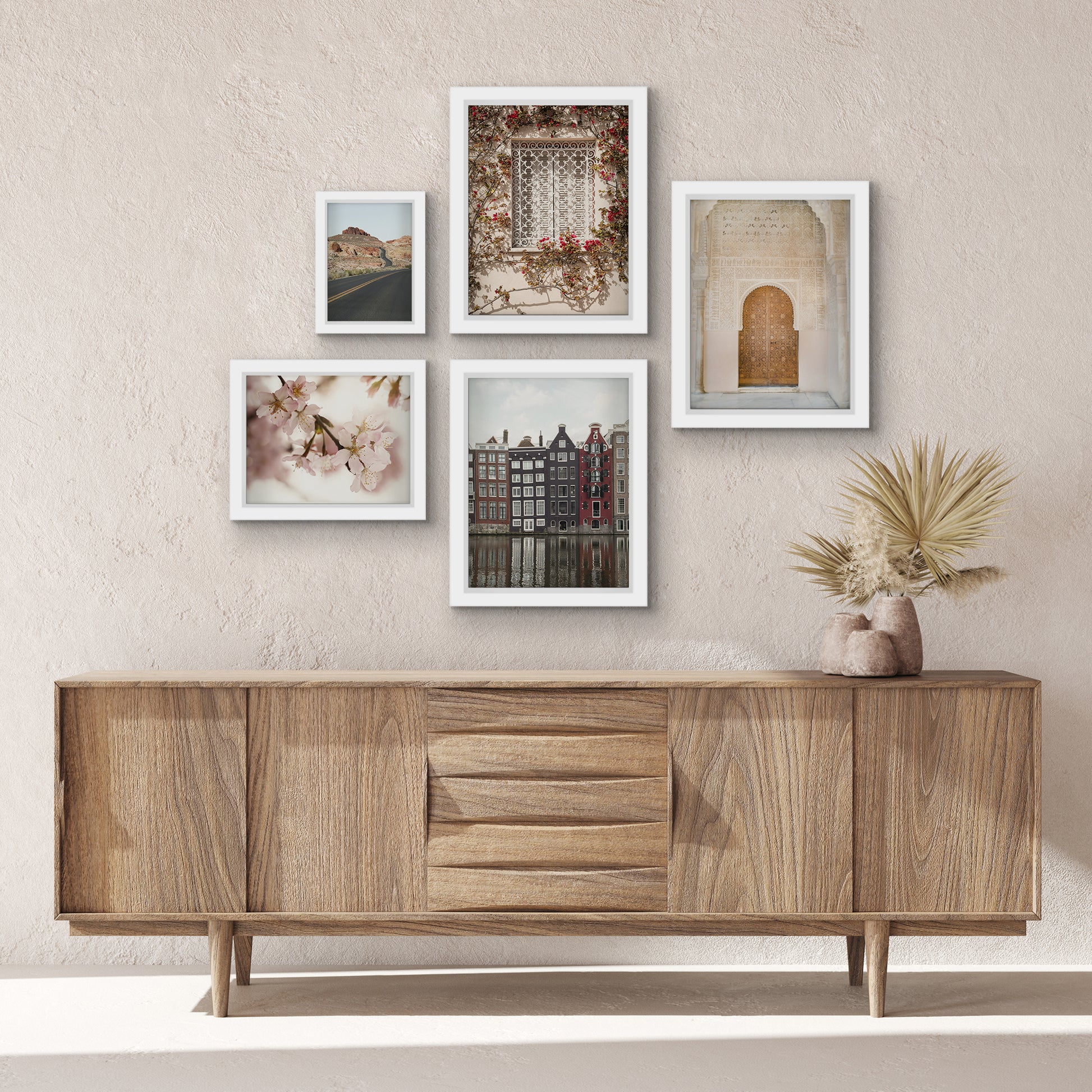 Wanderlust Window - 5 Piece Shadowbox Frame Gallery Wall Art Set - Americanflat