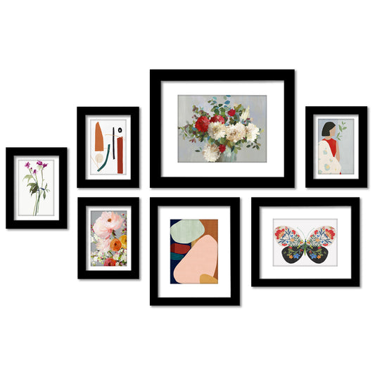 Modern Minimal Bloom by PI Creative - 7 Piece Framed Gallery Wall Art Set - Americanflat