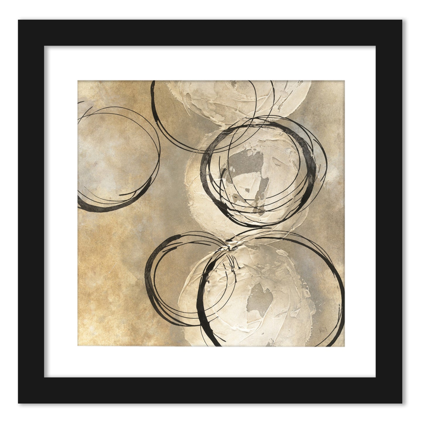 Brushstroke Circles - Set of 2 Framed Prints by PI Creative - Americanflat