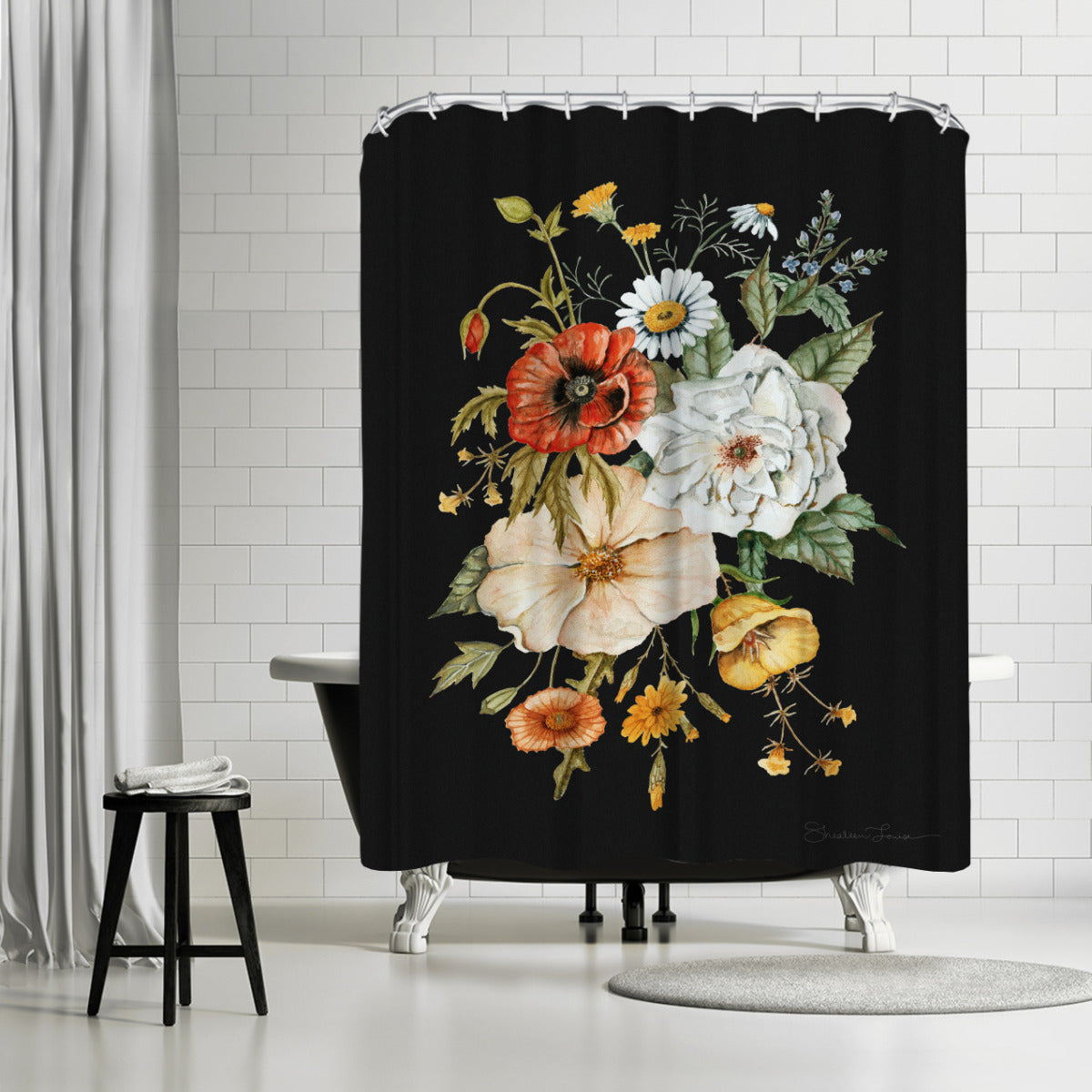 Wildflower Bouquet by Shealeen Louise Shower Curtain