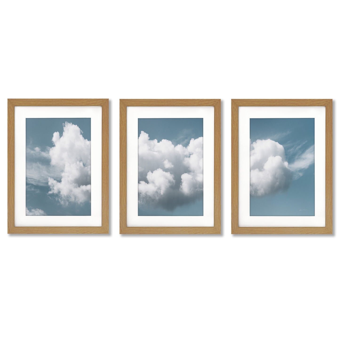 Fluffy Clouds by Mary Urban - 3 Piece Gallery Framed Print with Mat Art Set