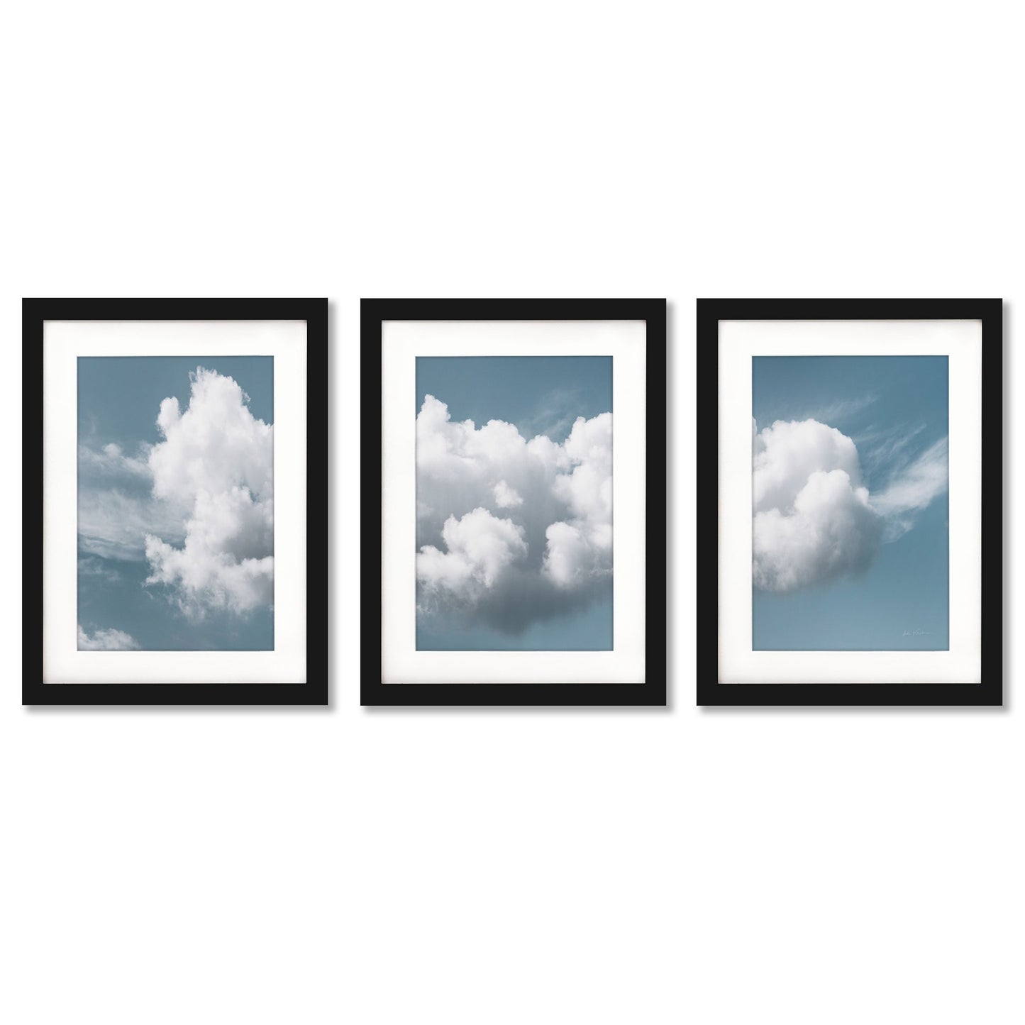 Fluffy Clouds by Andre Eichman - 3 Piece Gallery Framed Print Art Set - Americanflat