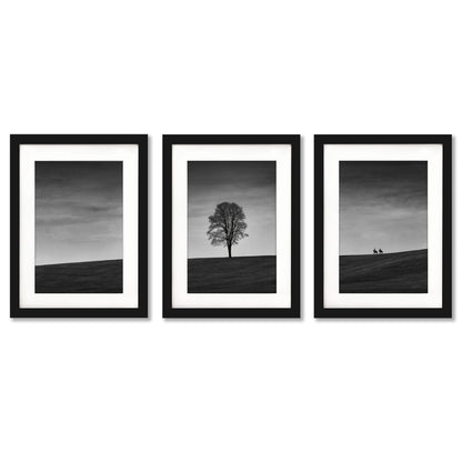 Dusk Landscape by Aledanda - 3 Piece Gallery Framed Print Art Set - Americanflat