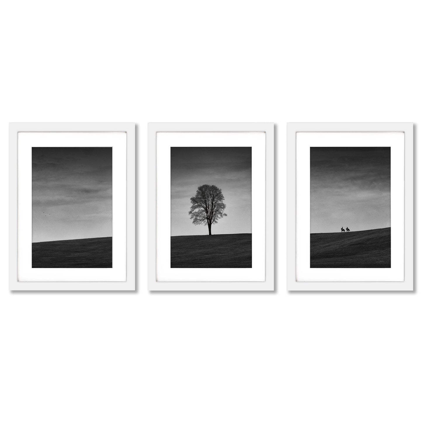 Dusk Landscape by Aledanda - 3 Piece Gallery Framed Print Art Set - Americanflat