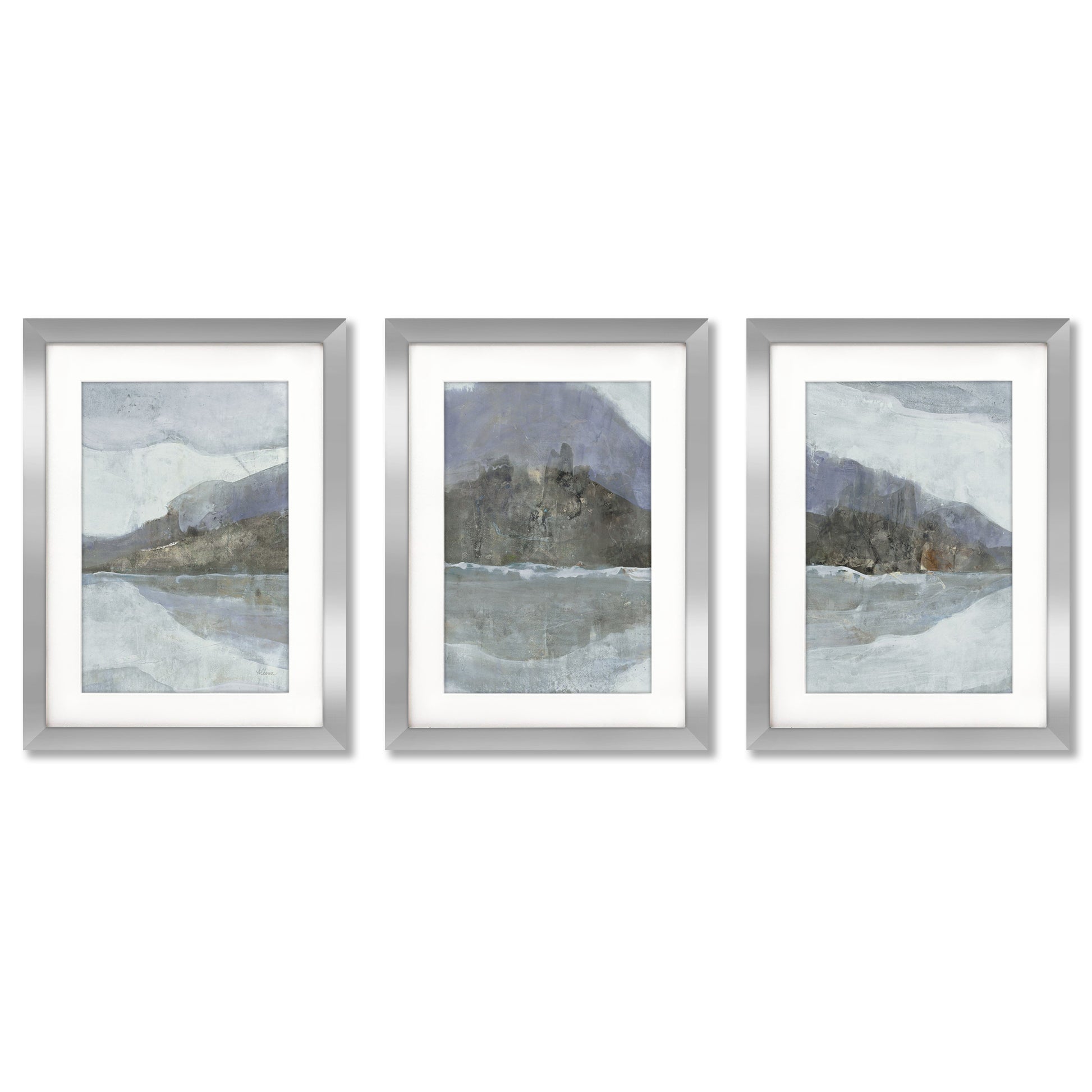 Light Winter Landscape by Albena Hristova - 3 Piece Gallery Framed Print Art Set - Americanflat