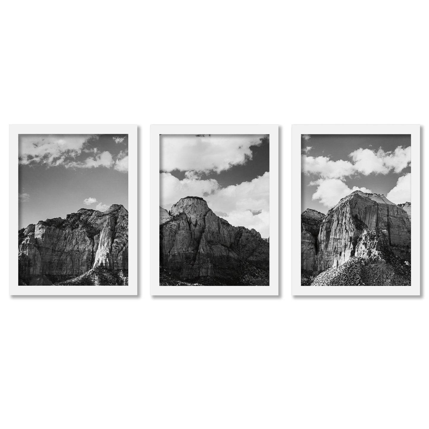 Zion Canyon by Laura Marshall - 3 Piece Gallery Framed Print Art Set - Americanflat