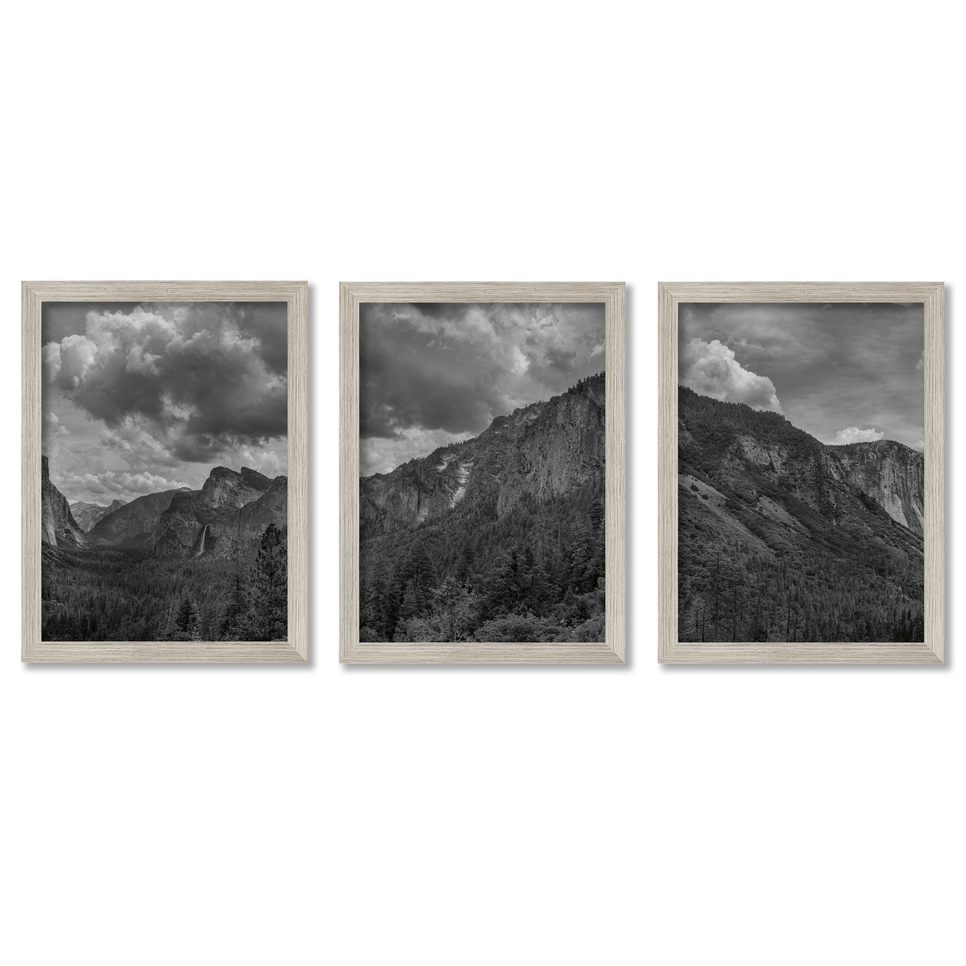 Black Mountain Range by Andre Eichman - 3 Piece Gallery Framed Print Art Set