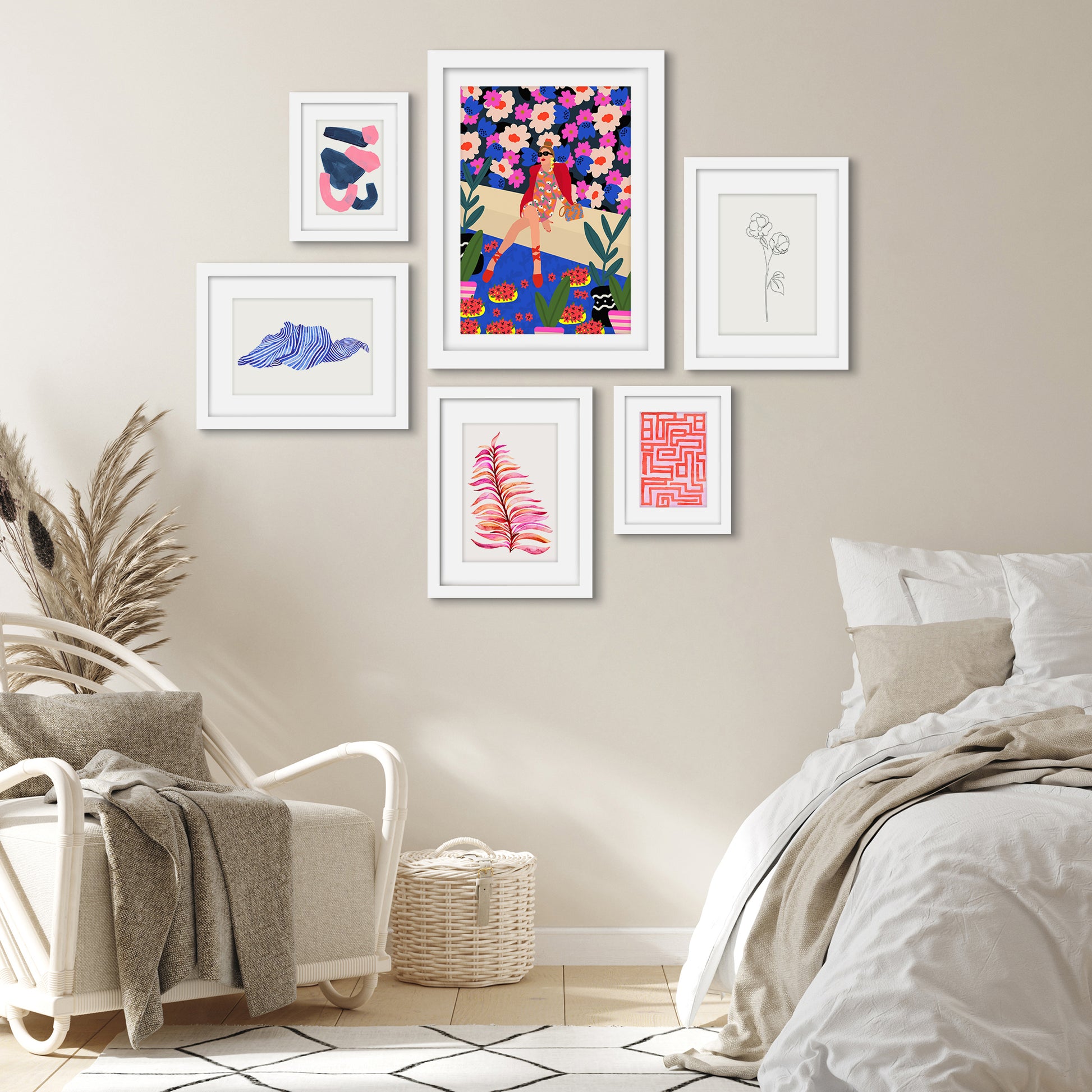 Be Patient Everything Will Be Fine - 6 Piece Framed Gallery Wall Set - Americanflat