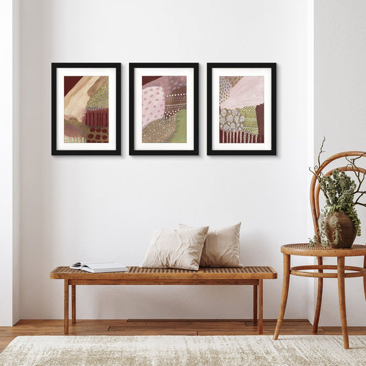 Dash Dance by Lynn Mack - 3 Piece Gallery Framed Print Art Set - Americanflat