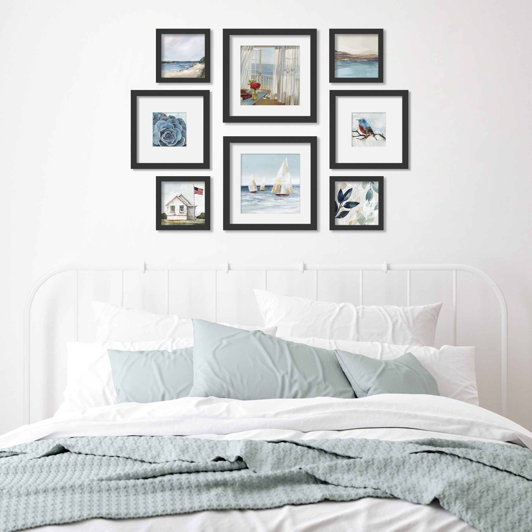 Out to Sea - 8 Piece Framed Gallery Wall Art Set - Americanflat