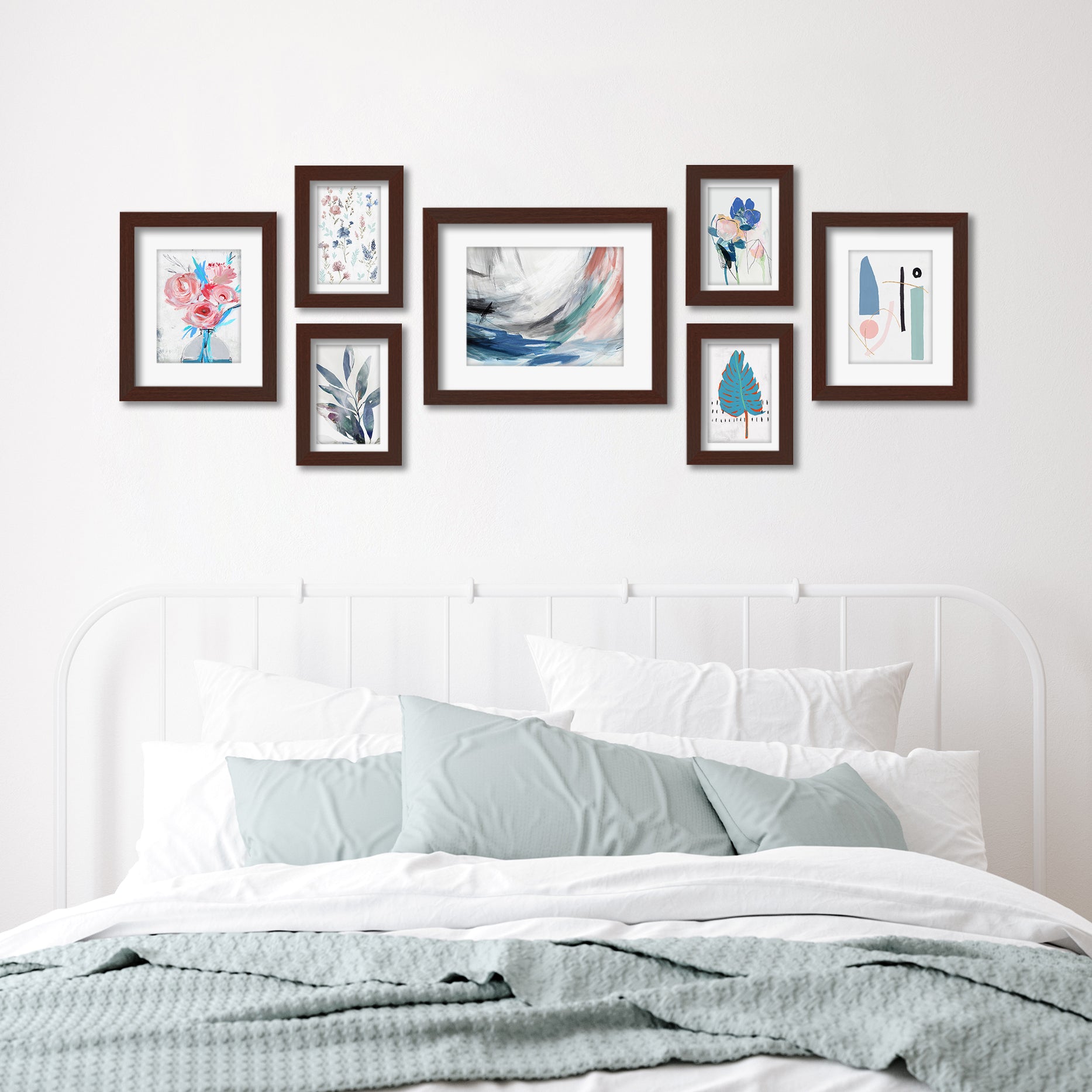 Dream Florals by PI Creative - 7 Piece Framed Gallery Wall Art Set - Americanflat