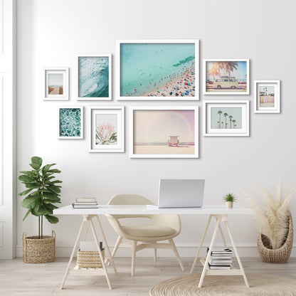 Coastal Beach Views - 9 Piece Framed Gallery Wall Art Set - Art Set - Americanflat