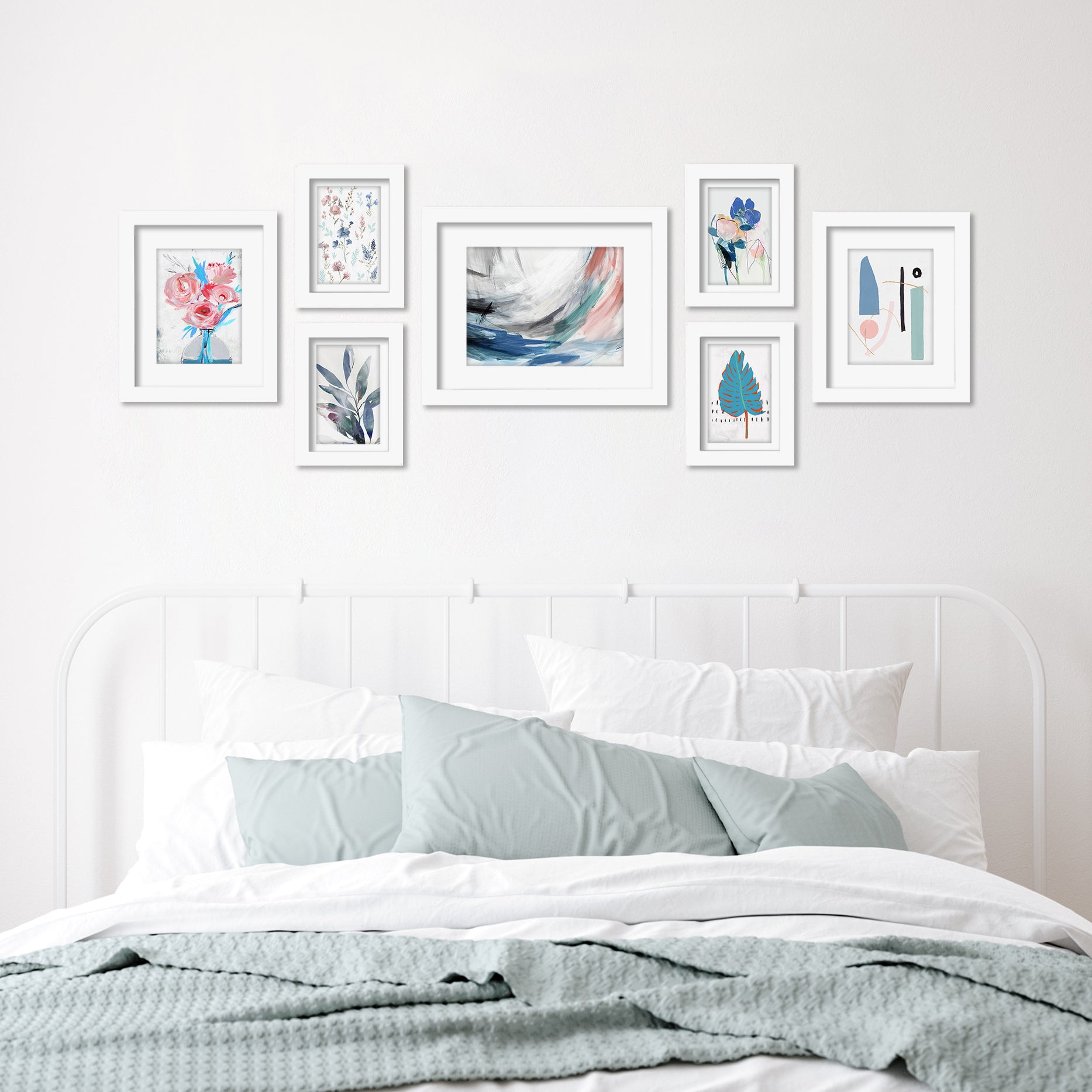 Dream Florals by PI Creative - 7 Piece Framed Gallery Wall Art Set - Americanflat