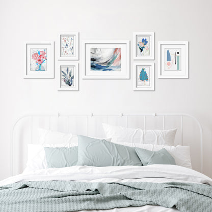 Dream Florals by PI Creative - 7 Piece Framed Gallery Wall Art Set - Americanflat