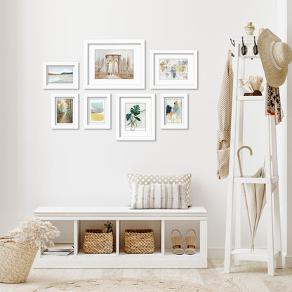 Earth Tone World Travel by PI Creative - 7 Piece Framed Gallery Wall Art Set - Americanflat