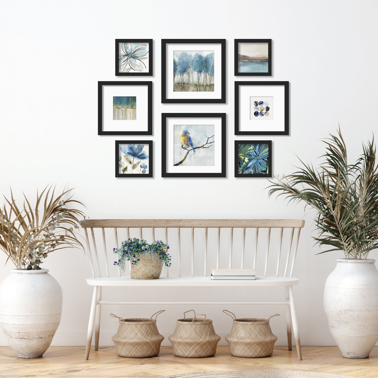  White Picture Frame Set - 8 pcs Gallery Wall Set of