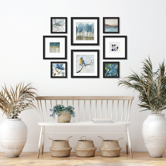 Blue Horizon - 8 Piece Framed Gallery Wall Art Set - Americanflat