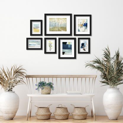 Abstract Views by PI Creative - 7 Piece Framed Gallery Wall Art Set - Americanflat