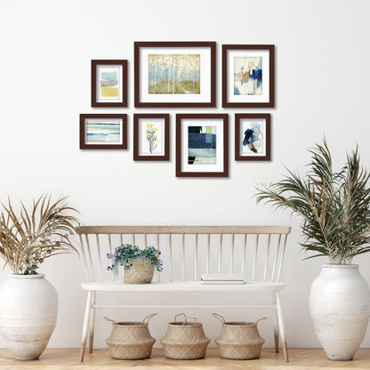 Abstract Views by PI Creative - 7 Piece Framed Gallery Wall Art Set - Americanflat