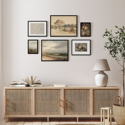 6 Piece Vintage Gallery Wall Art Set - Enchanting Tapestry Art by Maple + Oak