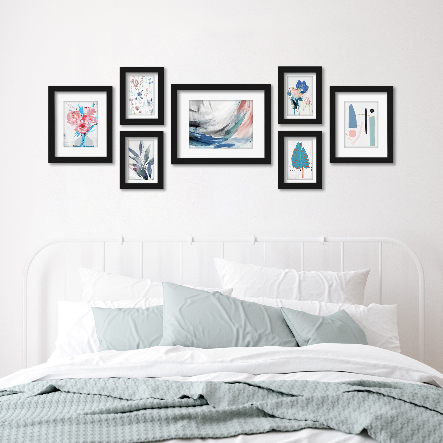 Dream Florals by PI Creative - 7 Piece Framed Gallery Wall Art Set - Americanflat