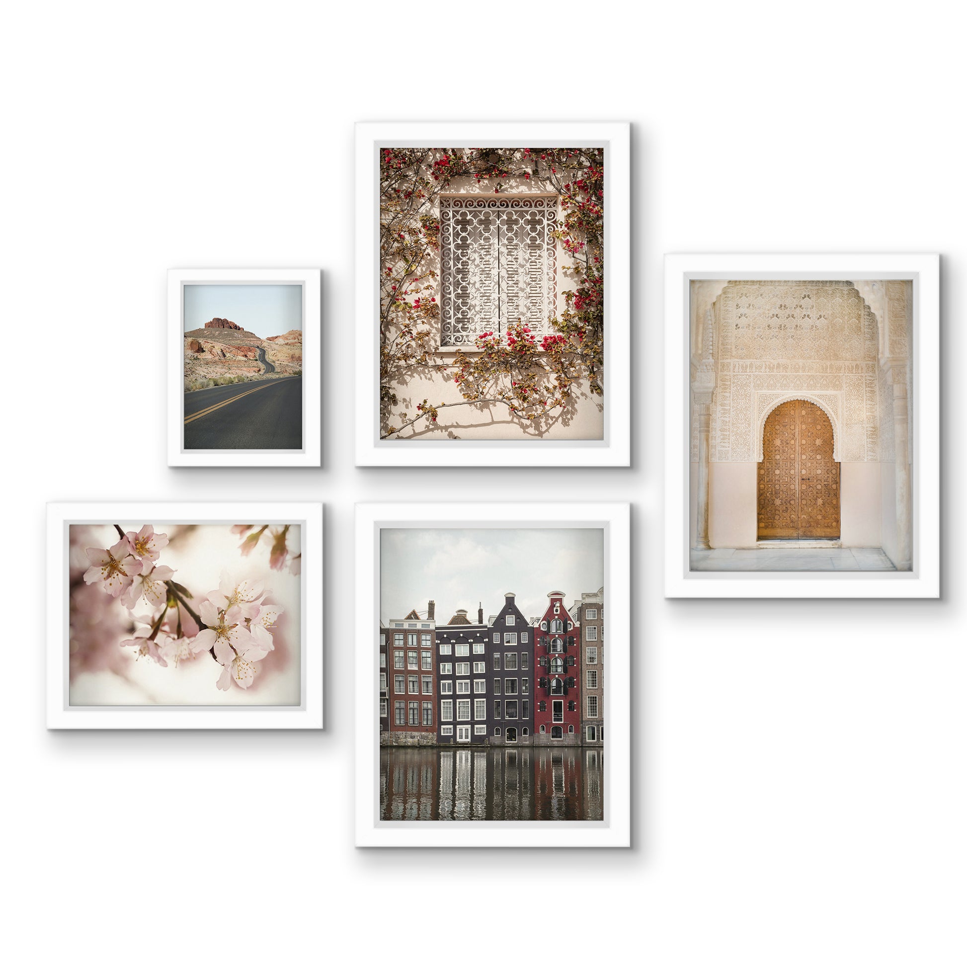 Wanderlust Window - 5 Piece Shadowbox Frame Gallery Wall Art Set - Americanflat
