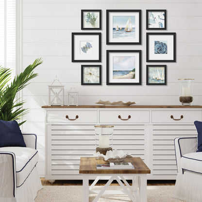Craving The Coast - 8 Piece Framed Gallery Wall Art Set - Americanflat